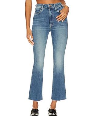 MOTHER The Hustler Ankle Fray Jeans in Healing Jar Size 28